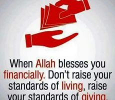 Raise standard of giving!